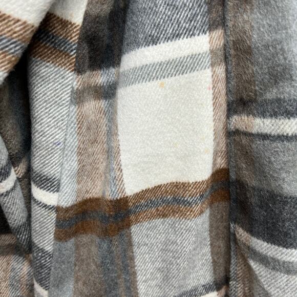 Attention Plaid Fleece Double Breasted Pea Coat Womens 2X Outdoors Wool Blend - Picture 11 of 11